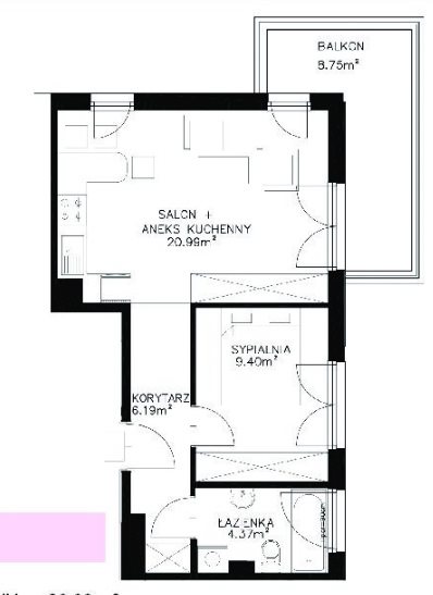 MIESZKANIE NA SPRZEDAŻ-40,95M2-BRONOWICE miniaturka 5