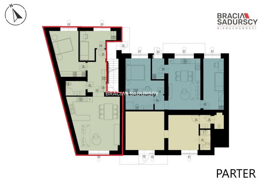 Kalwaria Zebrzydowska, 487 000 zł, 69.4 m2, aneks kuchenny połączony z salonem miniaturka 2