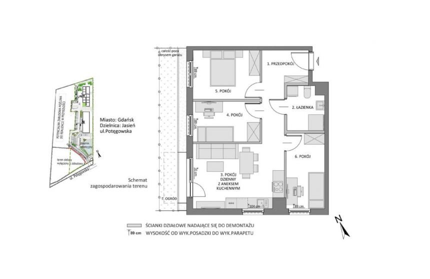 Gdańsk Jasień, 699 000 zł, 60.45 m2, z parkingiem podziemnym - zdjęcie 1