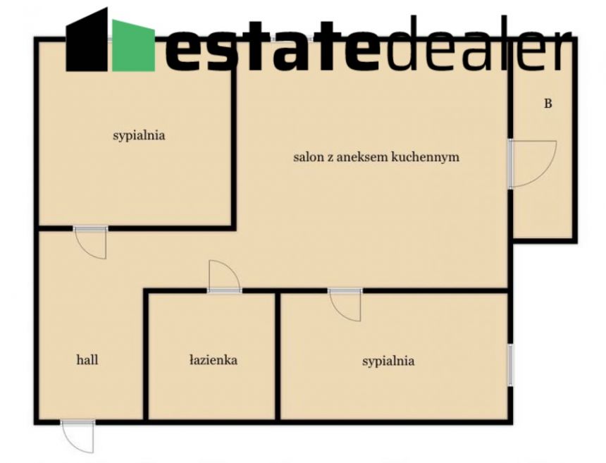 Kraków Bieżanów-Prokocim, 340 233 zł, 50.04 m2, pietro 2/3 - zdjęcie 1