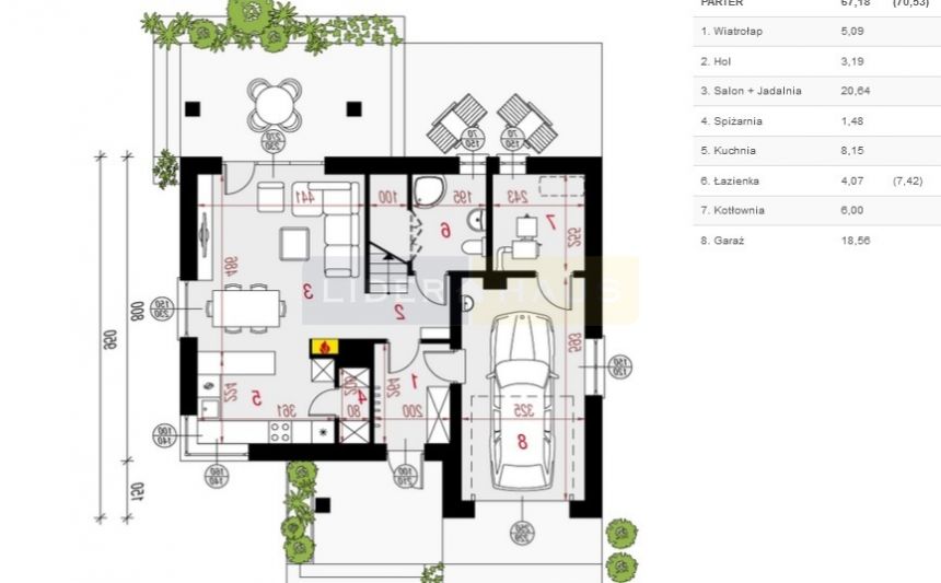 DOM Z GARAŻEM, 125 M2, 4 POKOJE, DZIAŁKA 1300 M2 miniaturka 3