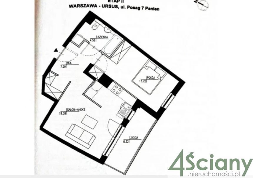 Warszawa Ursus, 749 000 zł, 46 m2, w bloku miniaturka 8
