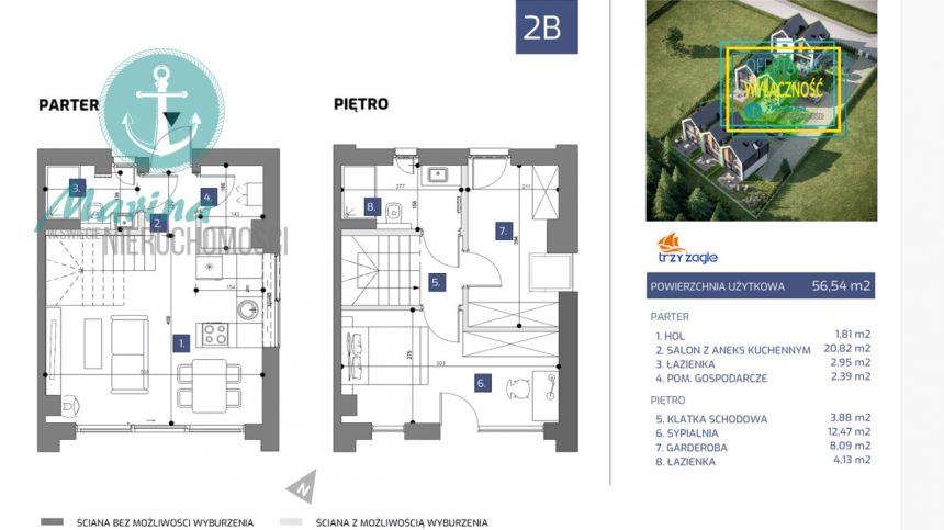 Jastrzębia Góra, 600 000 zł, 56 m2, 3 pokoje miniaturka 4