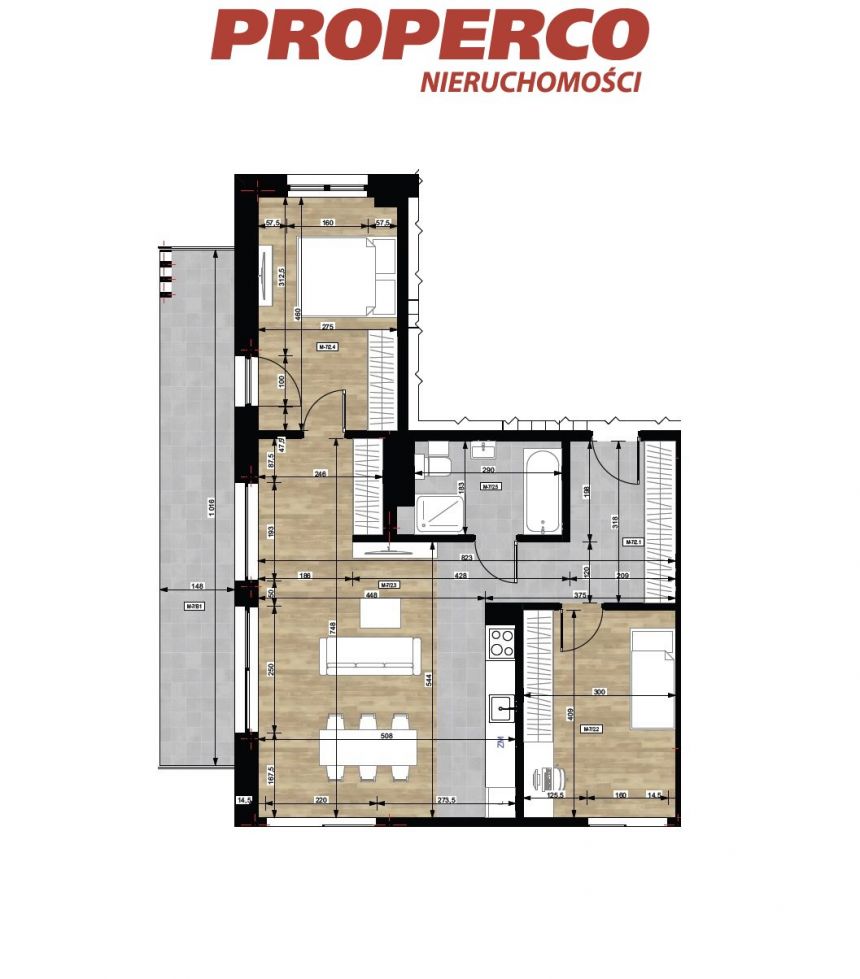 Apartament, 3 pok., IIp., 70,36 m2, Czarnów, Miła, miniaturka 5