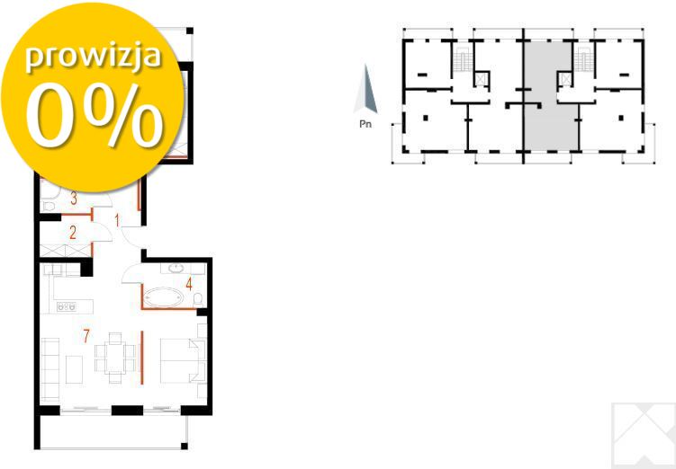 Nowoczesne mieszkanie 82 m²  Green Estate 4 pokoje miniaturka 8