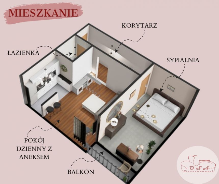 Mieszkanie 2 pokoje Rataje os. Piastowskie miniaturka 11