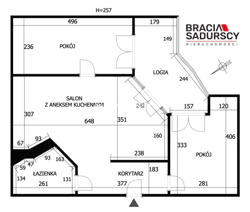 3 pokoje - Stare Miasto - Krowoderska - 54,2m2 miniaturka 3