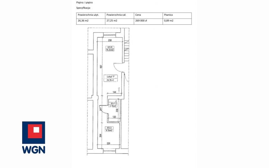 Bydgoszcz, 269 000 zł, 27.25 m2, pietro 1, 4 - zdjęcie 1