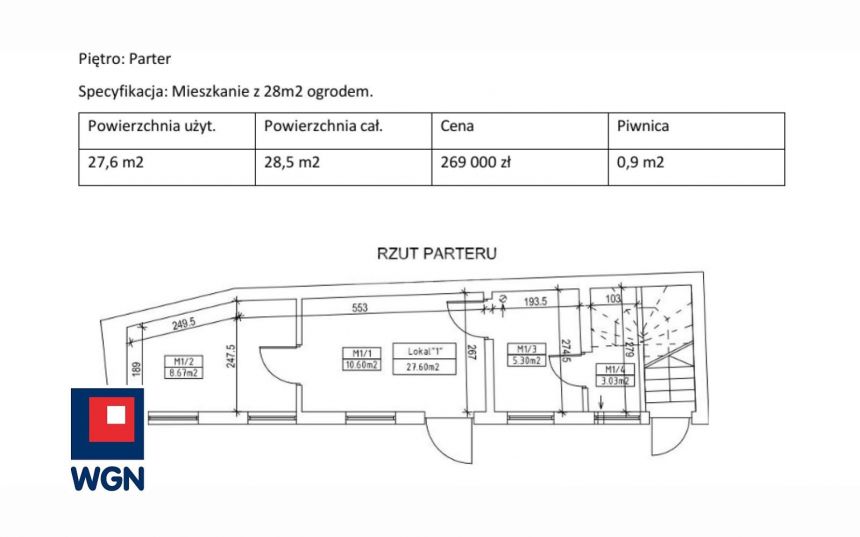 Bydgoszcz, 269 000 zł, 28.5 m2, oddzielna kuchnia - zdjęcie 1