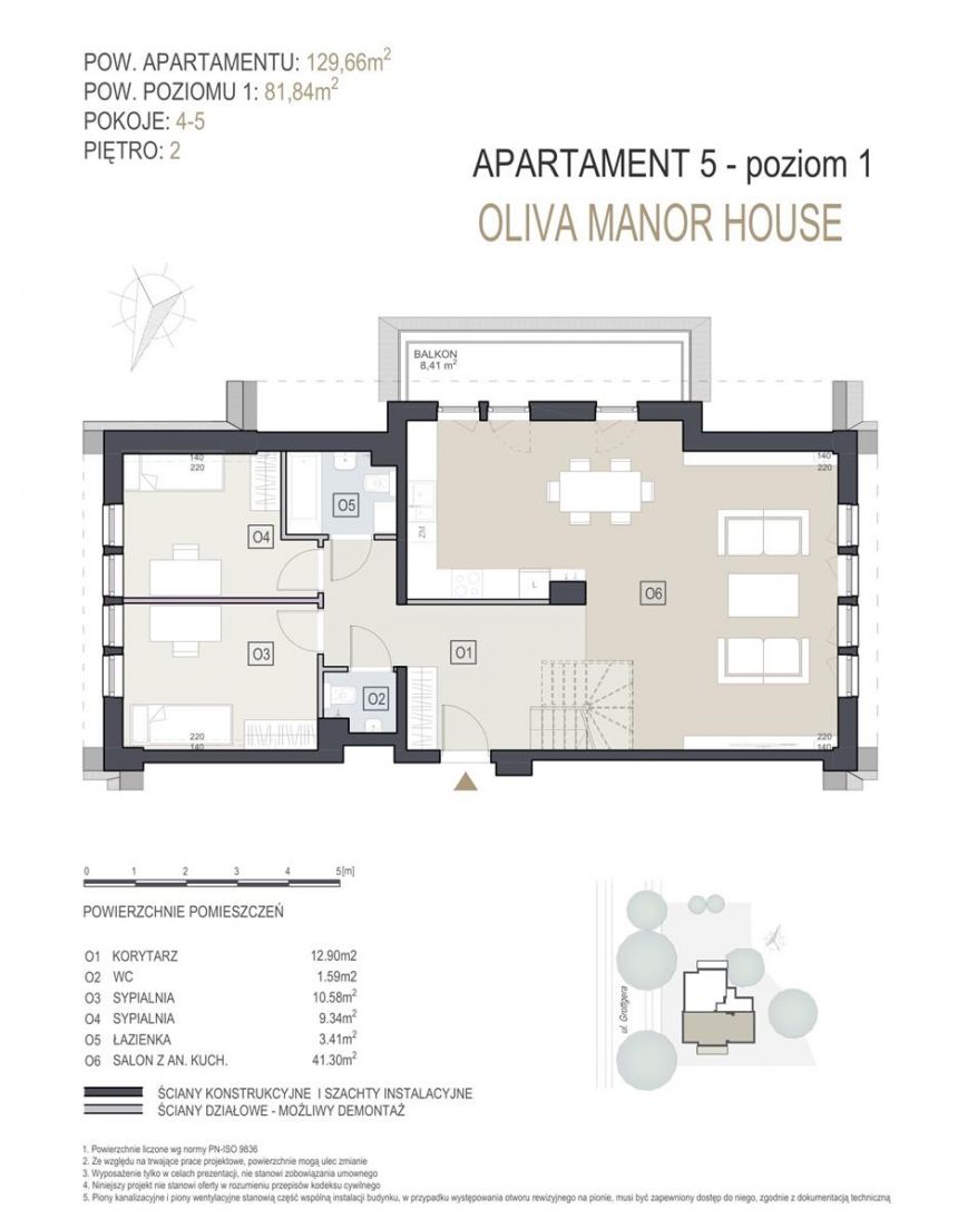 Apartament na sprzedaż Gdańsk Oliwa 4-5 pokoi 130m miniaturka 2