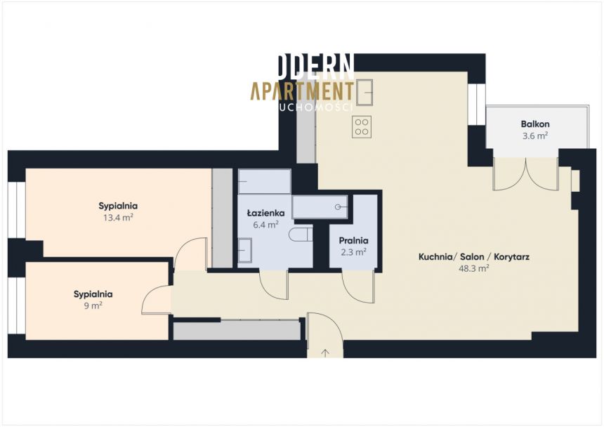 Gdańsk Zaspa, 1 343 000 zł, 84 m2, pietro 3 miniaturka 14