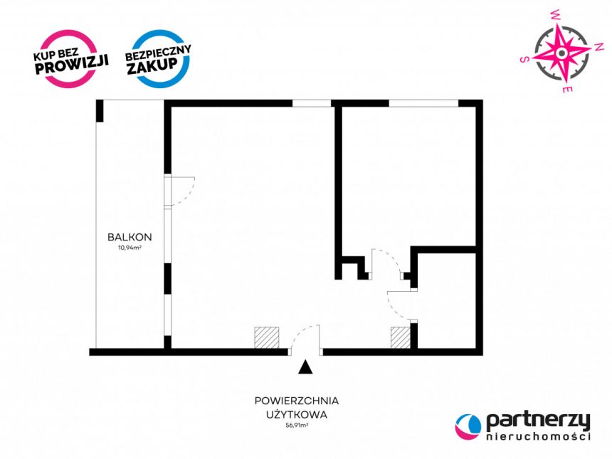 Gdańsk Letnica, 1 189 000 zł, 56.91 m2, pietro 1/5 miniaturka 14