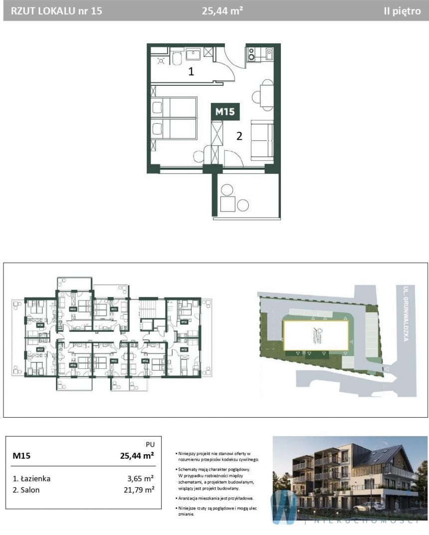 Stegna, 394 320 zł, 25.44 m2, z parkingiem podziemnym miniaturka 3