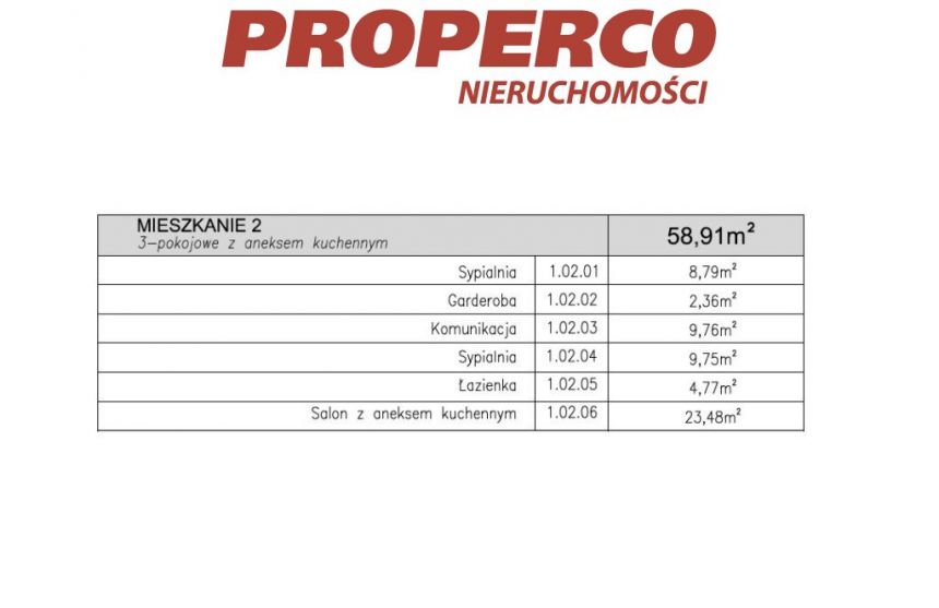 Mieszkanie, 3 pok., pow. 58,86 m2, Os. Na Stoku miniaturka 15