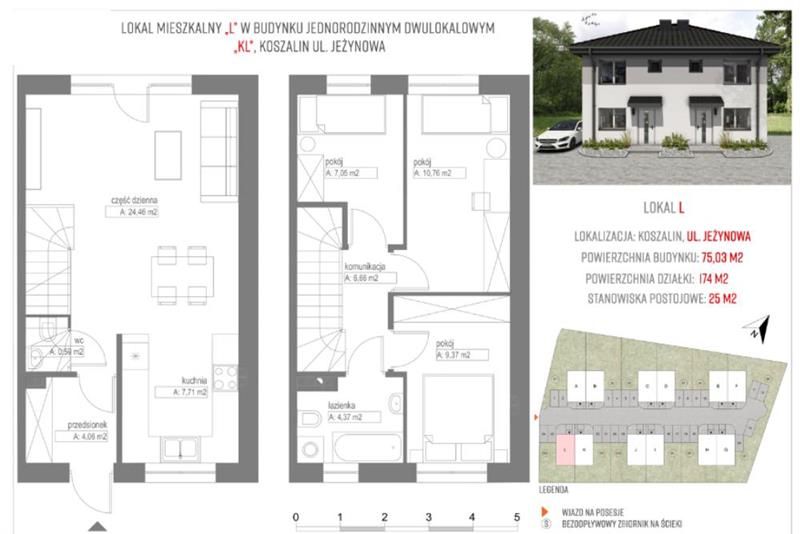 Dom bliźniak, 75 m2, Koszalin, Dzierżęcino miniaturka 5