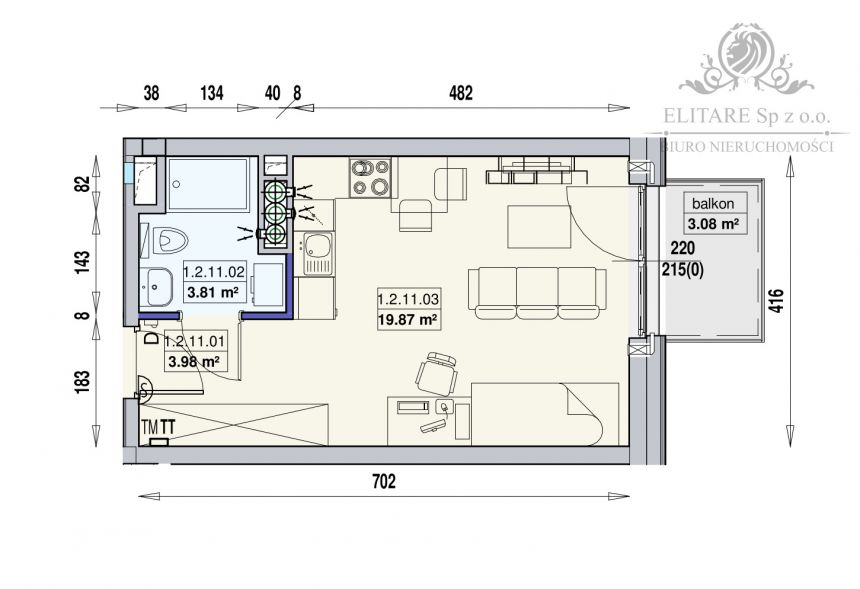 REZERWACJA! Mieszkanie NOWE 27,66m2 ,1 pok. w Centrum Wrocławia/Stare Miasto miniaturka 4