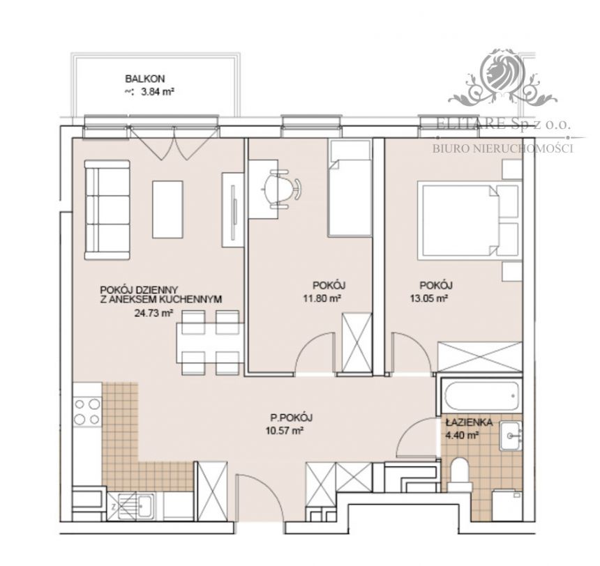 GOTOWE/Mieszkanie 3pok, 64,55m2 z balkonem /Wrocław Szczepin miniaturka 6