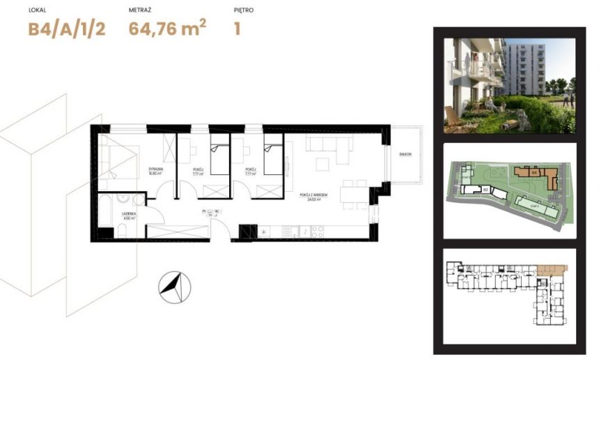 Apartament na Prądniku Białym, Kraków miniaturka 3