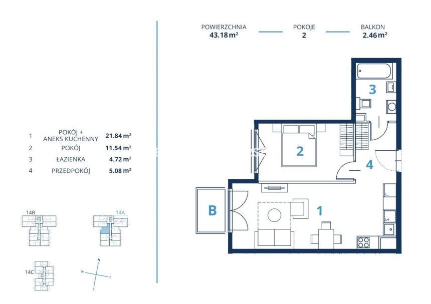 Gotowa inwestycja - metraże od 39 m2, Kraków miniaturka 3