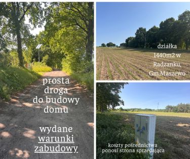 Działka w Radzanku–Gm.Maszewo war.zabud.