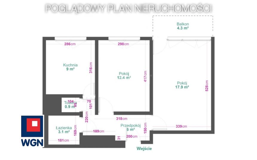 Sosnowiec Środula, 274 900 zł, 51.02 m2, 2 pokojowe miniaturka 9