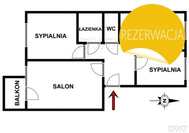 3 pokoje, oddzielna kuchnia, balkon, ul. Słomiana