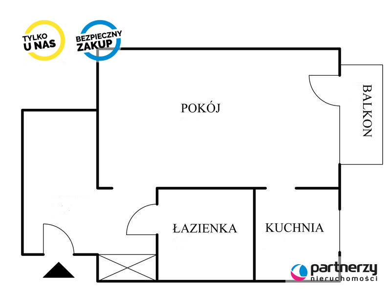 Gdańsk Wrzeszcz, 440 000 zł, 32.5 m2, z balkonem miniaturka 13