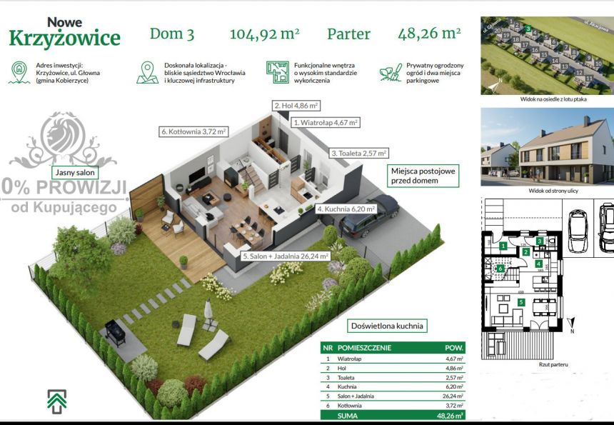 Piękny domek z ogrod. w cichej i spokojnej okolicy, blisko Wrocławia - Krzyżowic miniaturka 15