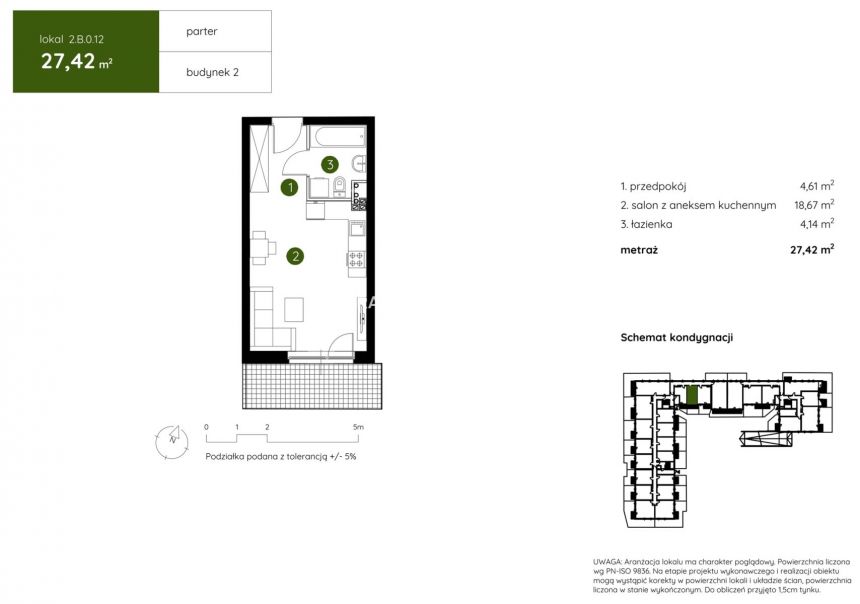 Kraków Prądnik Biały, 472 995 zł, 27.42 m2, kawalerka miniaturka 3
