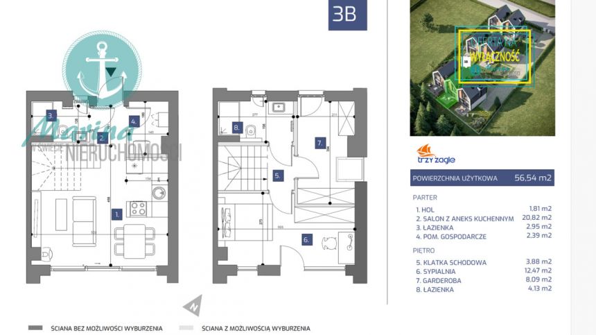 Jastrzębia Góra, 556 000 zł, 56 m2, z pustaka miniaturka 5