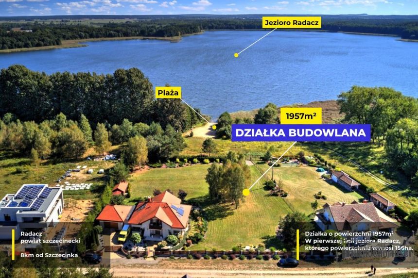 Działka budowlana położona nad jeziorem Radacz. miniaturka 2