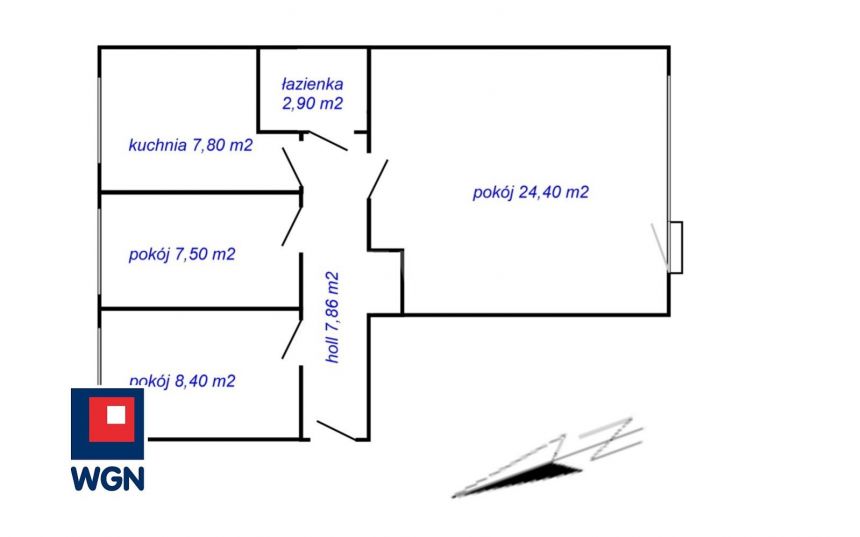 Radomsko, 234 000 zł, 58.76 m2, pietro 3, 5 miniaturka 6