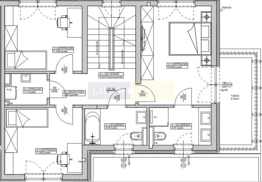 Atrakcyjny projekt,gabinet na parterze, 5 pokoi miniaturka 7