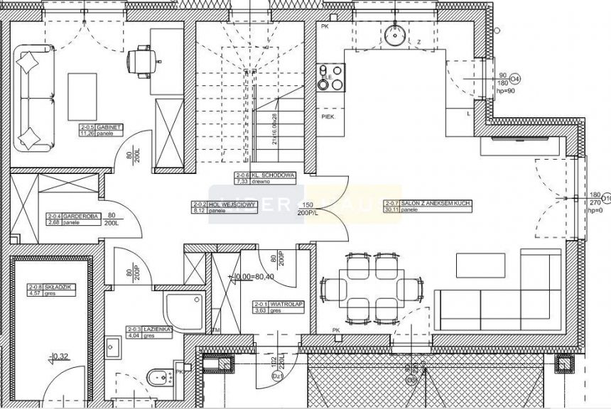 Atrakcyjny projekt,gabinet na parterze, 5 pokoi miniaturka 5