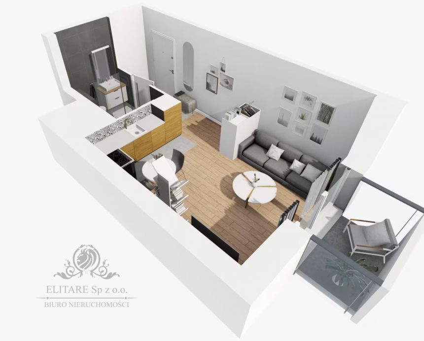 Mieszkanie 25,61m2 + balkon,1 pok. obok, nowe/ Dworca Główengo miniaturka 6