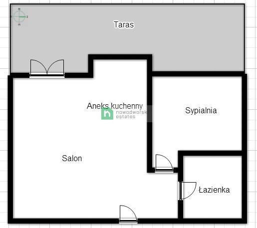 2-pokojowe mieszkanie z tarasem na Gaju ul.Klimasa miniaturka 14