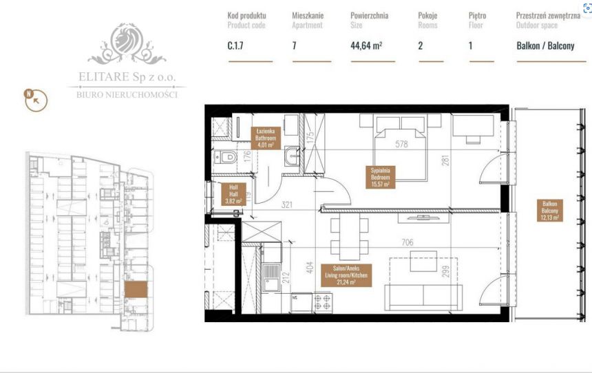 Apartament-2pok/duży balkon- Stare Miasto, 600m od Rynku! miniaturka 20