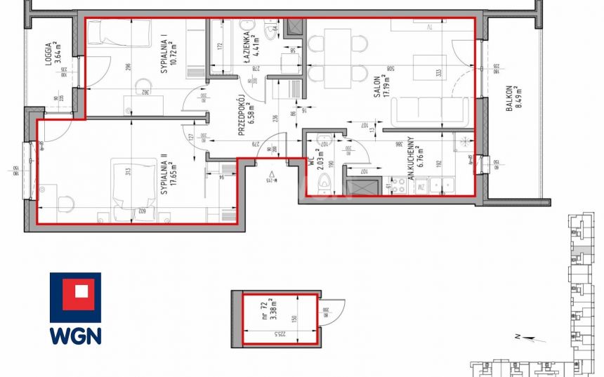 Lublin Felin, 607 662 zł, 65.34 m2, 3 pokojowe miniaturka 3
