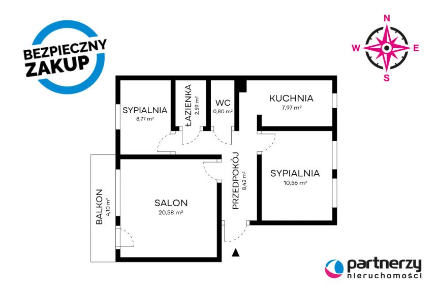 Gdynia Chylonia, 688 000 zł, 60.07 m2, pietro 3/10 miniaturka 19