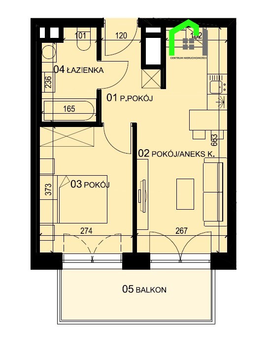 Rzeszów, 336 500 zł, 34.29 m2, 2 pokojowe miniaturka 3