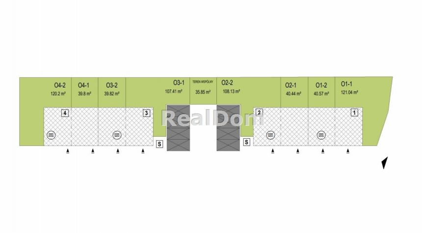 Segment szeregówki środkowy z ogrodem + parking miniaturka 4