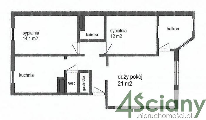 3-pokojowe mieszkanie na Mokotowie miniaturka 2