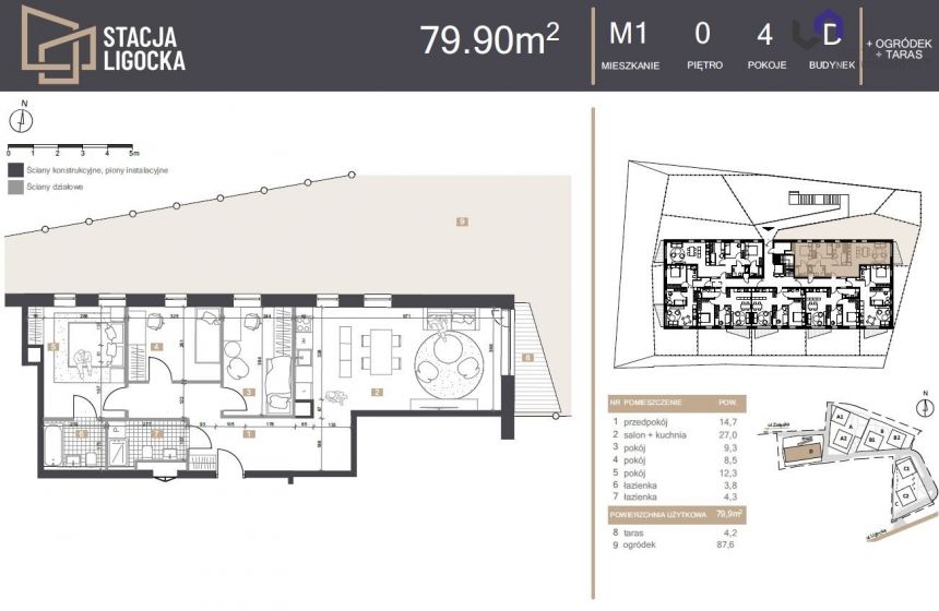 NOWE MIESZKANIA. 4 POKOJE!  OGÓRDEK 87,6m2 miniaturka 2