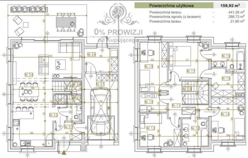 Ekskluzywny dom z ogrodem, z garażem/Oporów/aranżacja ogrodu gratis miniaturka 9