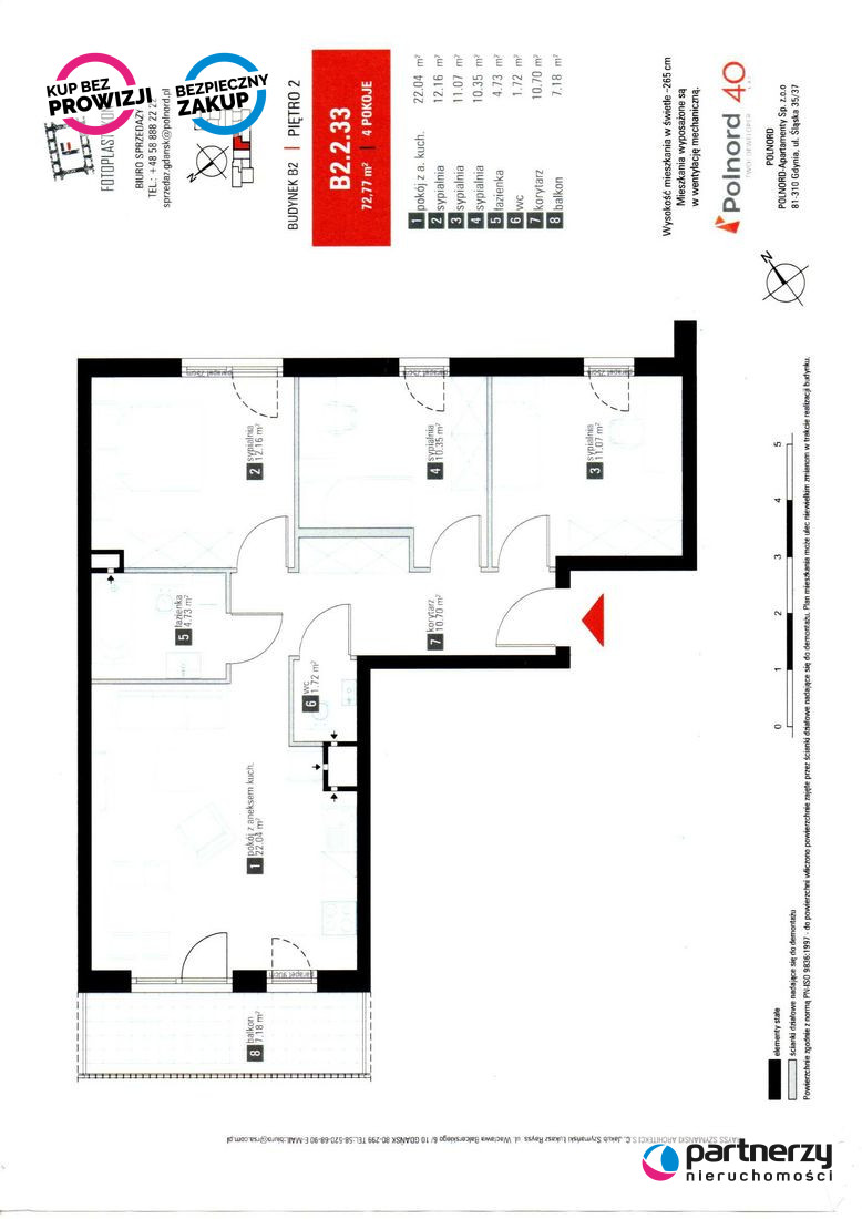 Gdańsk Jasień, 899 000 zł, 72.73 m2, M4 miniaturka 21