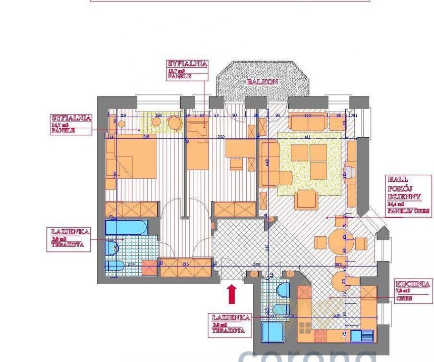 Warszawa Górny Mokotów, 4 500 zł, 85 m2, 3 pokojowe miniaturka 11