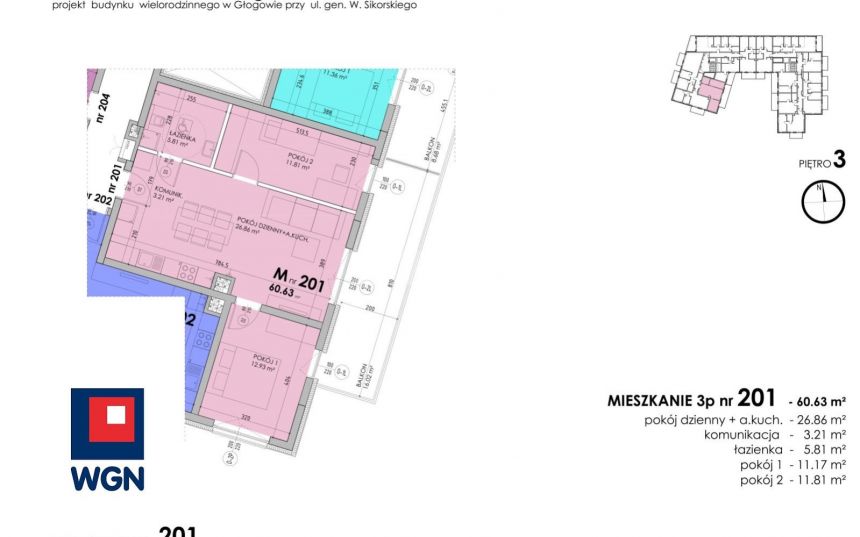 Głogów, 509 292 zł, 60.63 m2, pietro 1, 5 miniaturka 4