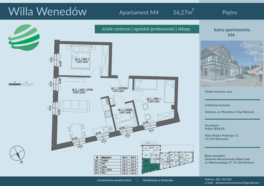 Darłowo, 562 700 zł, 56.27 m2, pietro 1, 3 miniaturka 2