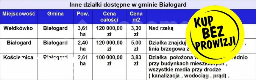 Białogard, 95 000 zł, 2.4 ha, droga dojazdowa gruntowa miniaturka 5