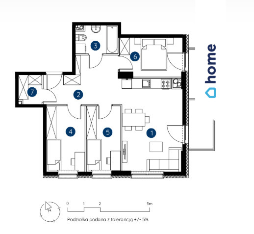 Nowe mieszkanie 65 m2 w centrum Bydgoszczy miniaturka 2